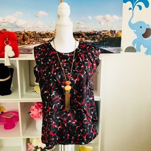 Michael Kors women sleeveless ruffle blouse